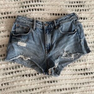 PacSun Blue Distressed Jean Shorts